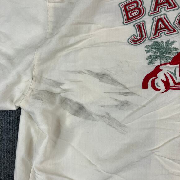 Barrett Jackson Shirt Mens 2XL Cream Rayon Embroidered Short Sleeve - Picture 2 of 9